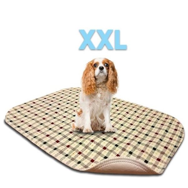 Lennypads Lennypads 3636LPT 36 x 36 in. 2XL Washable Pet Pad - Tan Plaid 3636LPT